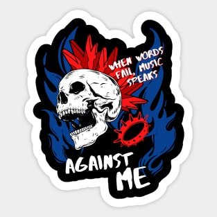 against me ll music speaks Sticker